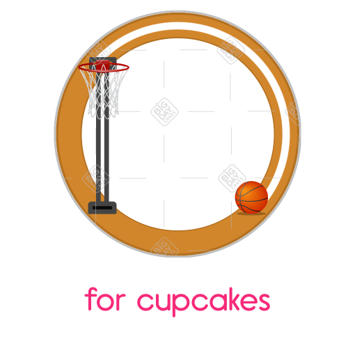 Basketball Hoop frame - cupcake