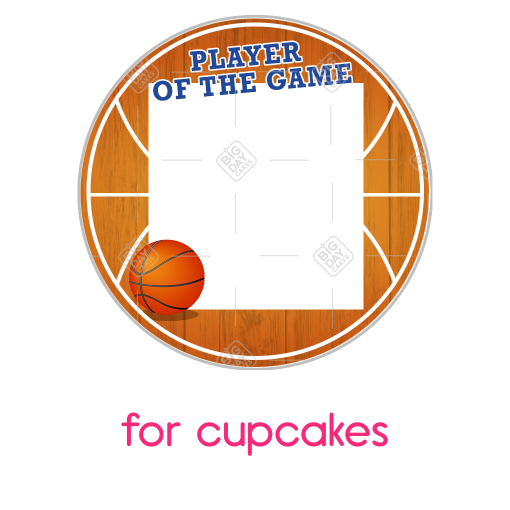 Basketball Player of the Game frame - cupcake