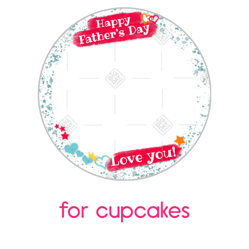 Fathers Day love you frame - cupcake