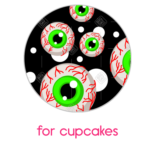 Eyeballs topper - cupcake