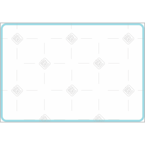 Simple light blue very thin frame topper - landscape