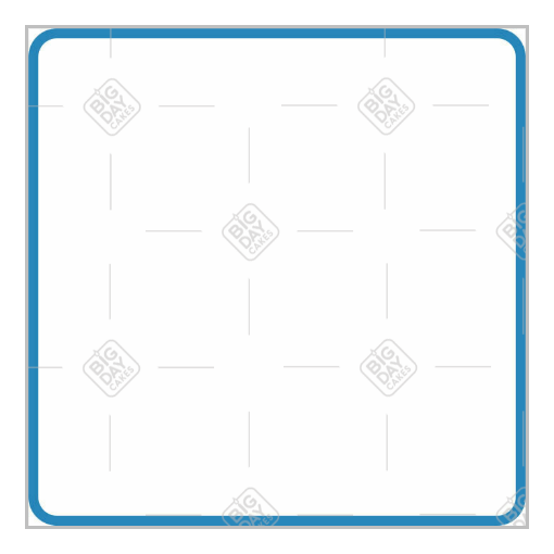 Simple mid blue very thin frame topper - square