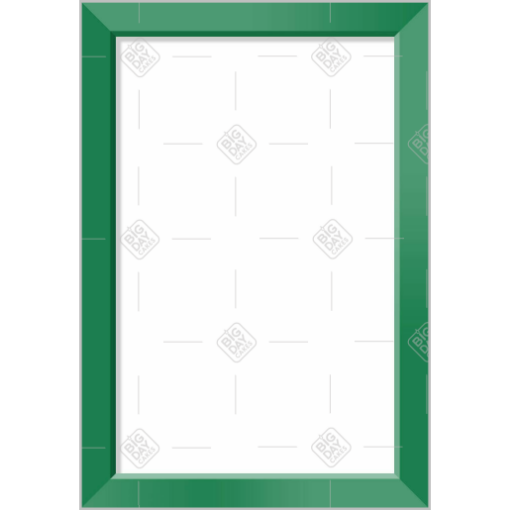 Simple green frame topper - portrait
