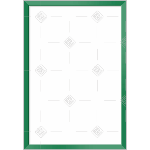 Simple green thin frame topper - portrait