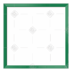 Simple green thin frame topper - square