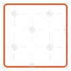 Simple orange very thin frame topper - square