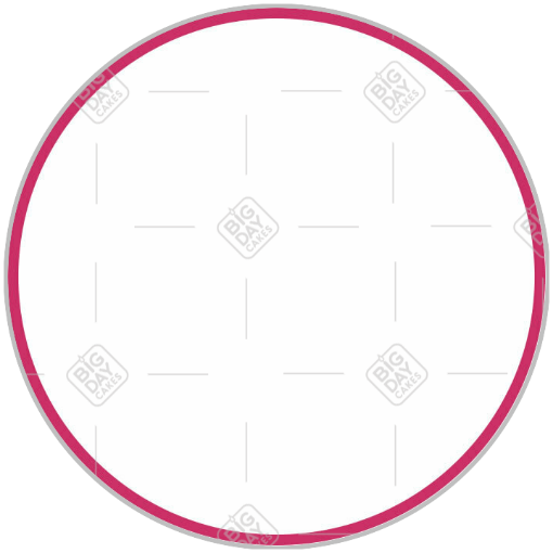 Simple pink very thin frame topper - round