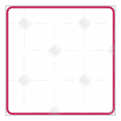 Simple pink very thin frame topper - square