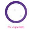 Simple purple frame topper - cupcakes