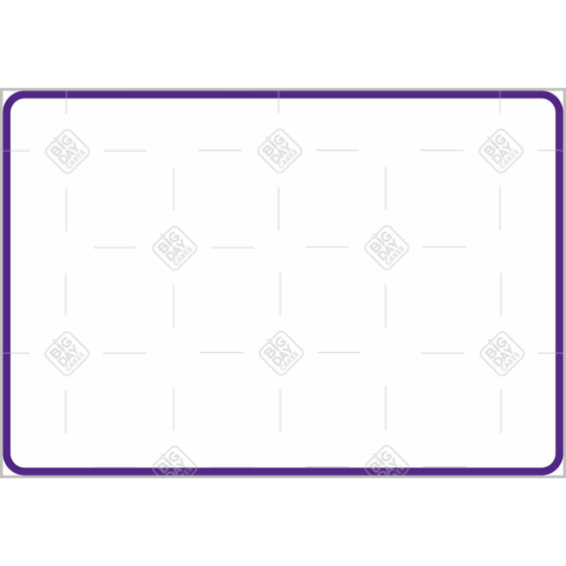 Simple purple very thin frame topper - landscape