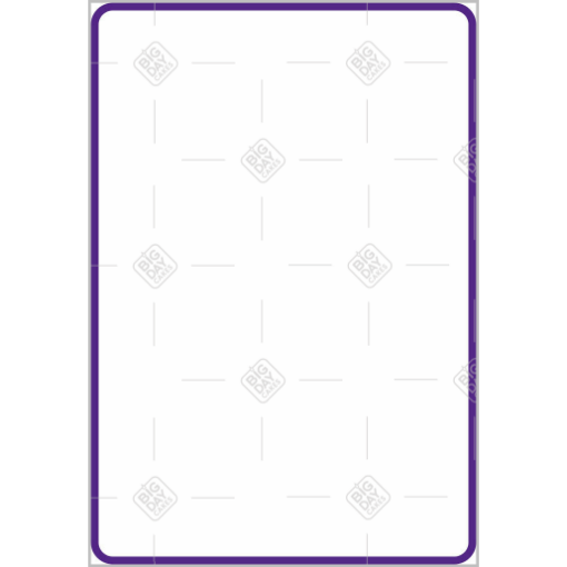 Simple purple very thin frame topper - portrait