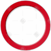 Simple red frame topper - round
