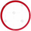 Simple red thin frame topper - round