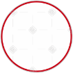 Simple red very thin frame topper - round