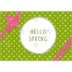 Spotty green spring topper - landscape