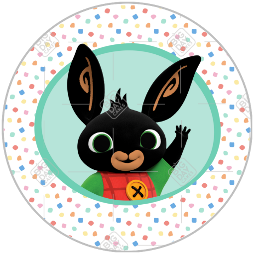Bing Bunny dotty topper - round
