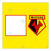 Watford FC photo cake topper frame - square