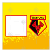 Watford FC with fans Happy Birthday frame - square