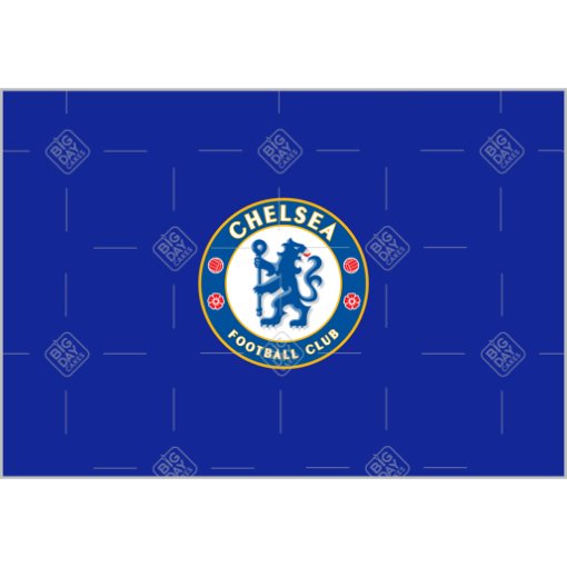 Chelsea-crest-Happy-Birthday topper - landscape