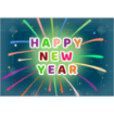 Happy New Year dark background topper - landscape