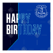 Everton Happy Birthday cake topper - square