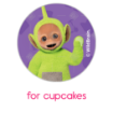 Teletubbies cupcake topper design - Dipsy topper - cupcakes