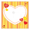 Love heart cut out frame - square