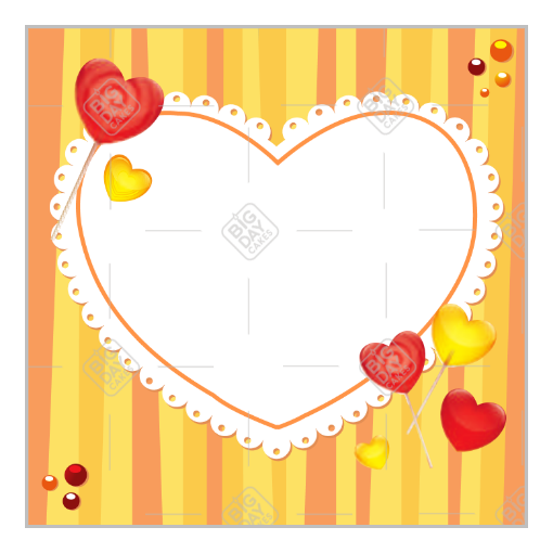 Love heart cut out frame - square