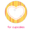 Love heart cut out frame - cupcakes