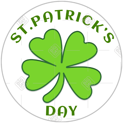 St.Patrick's_Day_clover topper - round