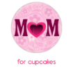 Mothers-day-pink-heart topper - cupcakes