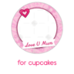 Love-U-mom-heart frame - cupcakes