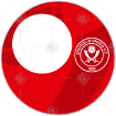 Sheffield-white-crest-on-graphic frame - round