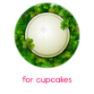 St Patricks Day shamrocks frame - cupcakes