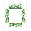 Shamrocks on white frame - portrait