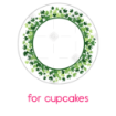 Shamrocks on white frame - cupcakes