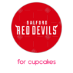 Salford Red Devils Happy Birthday cake topper - cupcakes