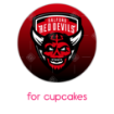 Salford Red Devils fade cake topper - cupcakes
