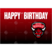 Salford Red Devils fade Happy Birthday cake topper - landscape