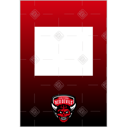 Salford Red Devils fade frame - portrait