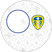 Leeds United Home Pattern Frame frame - round