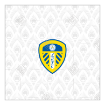 Leeds United Home Pattern Cake Topper frame - square