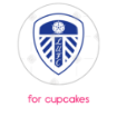 Leeds United Home Pattern Cake Topper frame - cupcakes