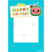 CoComelon Happy Birthday - turquoise frame - portrait