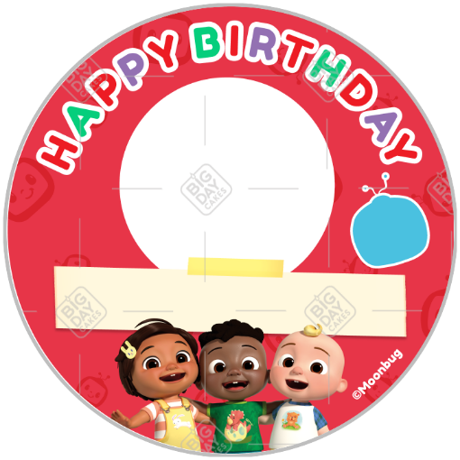 JJ and Friends Party frame - round