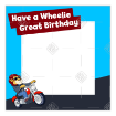 Wheelie-Birthday frame - square