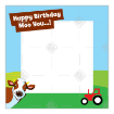 Moo-Birthday frame - square