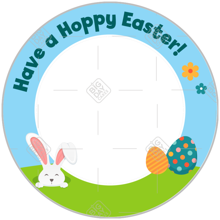 Easter-Bunny frame - round