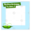Ha-Pea-Birthday frame - square