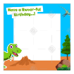 Dinosaur-Birthday frame - square